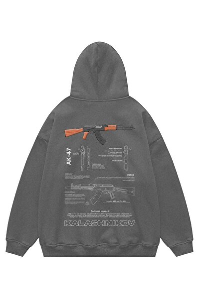 Disante Світшот з капюшоном AK-47 Desenli Unisex Kapşonlu