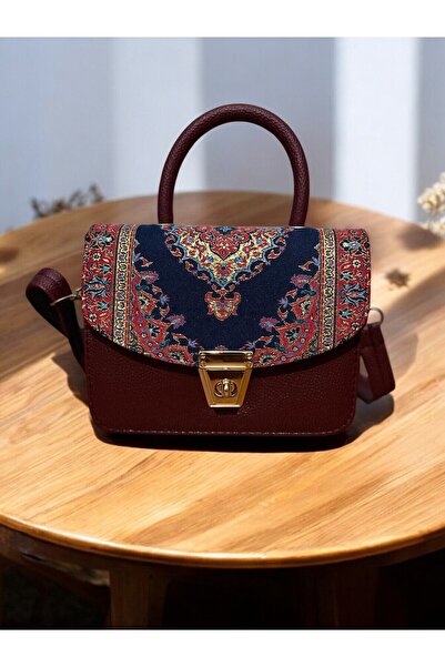 MODA Şal Eşarp Desenli Etnik Kadın Omuz çantası