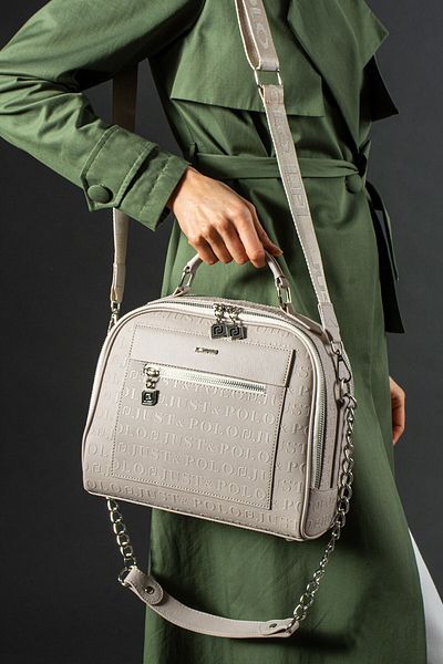 Just Polo Stone 4 Compartment Shoulder and Crossbody Bag and Wallet Combination 24x29c PBU4025-1002