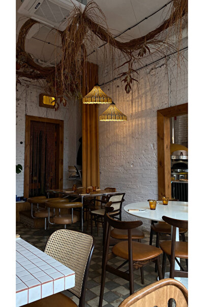 rattam Bohem Avize, Ahşap Avize, Doğal Rattan: CAVE 40cm