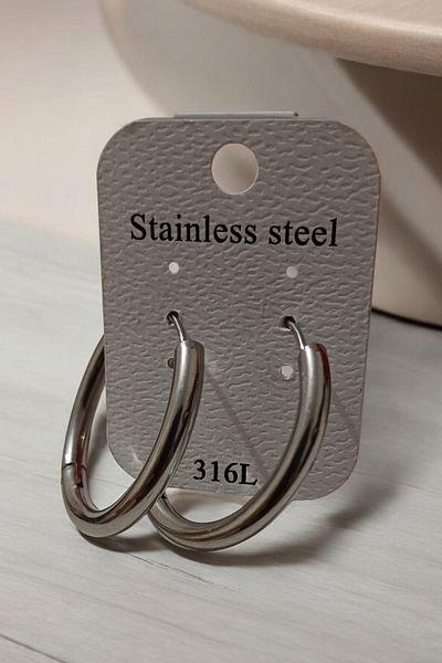 ESMERAY STEEL Superior Steel Vip Stainless Tarnish Resistant Non Distortion Steel Hoop Earrings