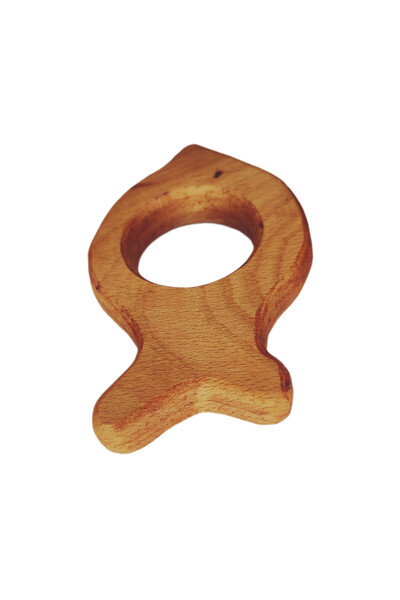 Sevimli Hayalet Diş Kaşıyıcı Balık Doğal Ahşap