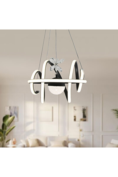 TT AYDINLATMA TT005-LDTPL-SY TT Aydınlatma Burgu Modeli Mat Siyah Ledli Toplu...