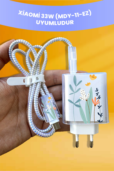 WANNACASE Xiaomi Redmi 33W Uyumlu Şarj Kablosu Ve Şarj Başlığı Koruyucu Kılıf...