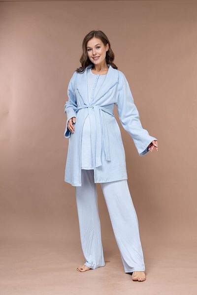 Rimel Homewear Set de pijamale de maternitate din bumbac moale de iarnă