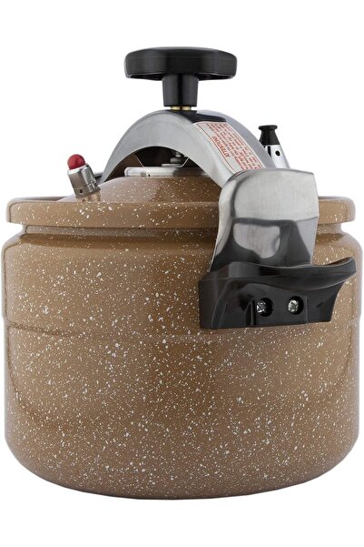 ALSAIF Granite Pressure Cooker Size: 15 Liter, Color Brown