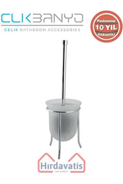 ÇELİK BANYO Paslanmaz Pirinç Dilek Set Üstü Klozet Fırçası Üç Bacaklı
