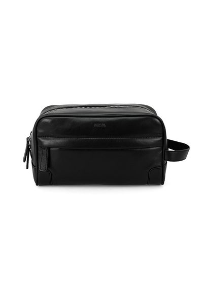 Desa Jonatan Black Men's Leather Cosmetic Handbag