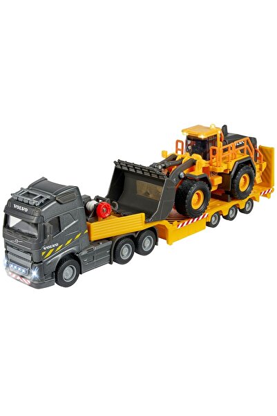 Majorette Camion Majorette Volvo cu remorca si buldozer