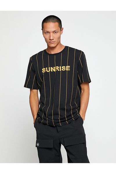 Koton Basic T-Shirt Crew Neck Slogan Printed