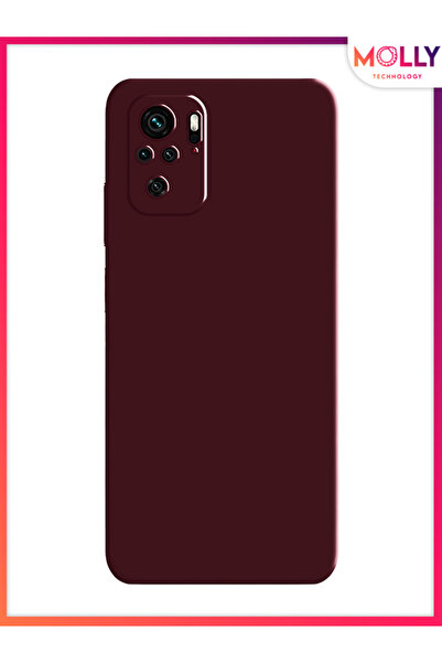 Molly Xiaomi Redmi NOTE 10S İçin Vişne Çürüğü Liquid İçi Kadife Silikon Kılıf