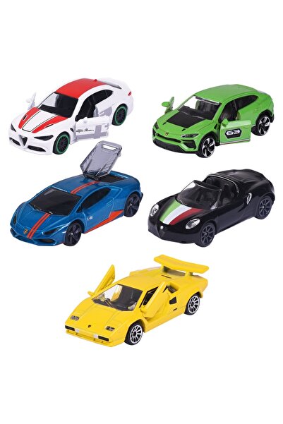 Majorette Dream Cars İtalya Serisi masinute 1:64 Dıe Cast 5'li metal Araba Seti