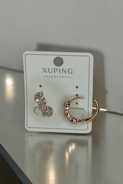 ESMERAY STEEL Multi Stone Detailed Superior Steel Xuping Earrings