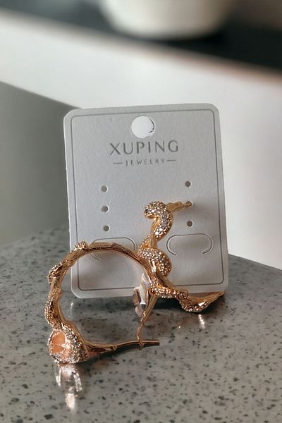 ESMERAY STEEL Xuping Luxury Hoop Snake Model - Superior Steel Earrings