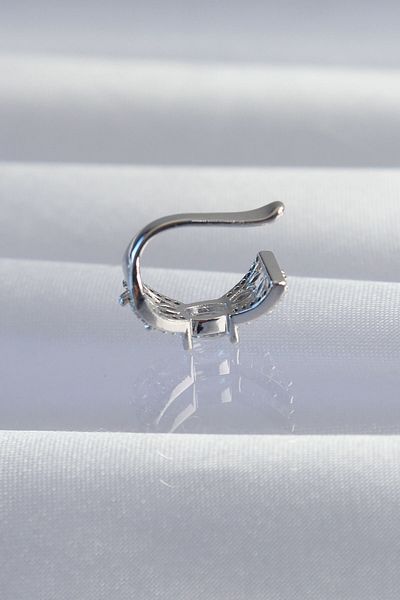 Skygo Silver Colored Zircon Cubic Zirconia Brass Earcuff Earrings - Tj-bkp9336