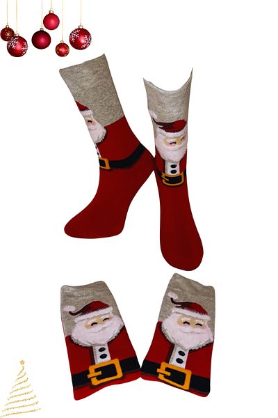 PJ & Me Santa Claus Socks Set with Furry Beard (Pack of 3)