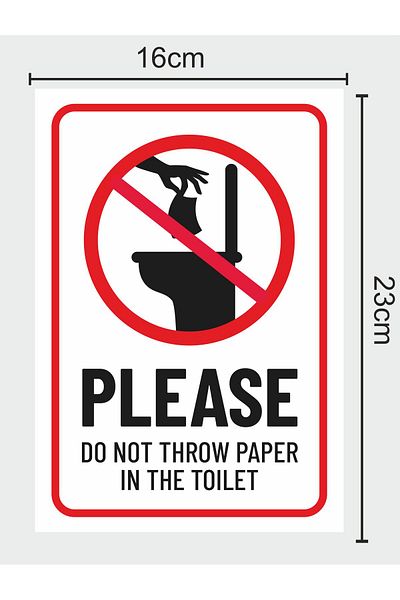 zafrakreklam Please Do Not Throw Paper Tabela 16X23 Pvc Sheet