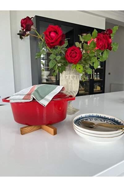 MarangozDede Marangoz Dede Nihale 3 Lü Set Saksılık Çaydanlık Tencere Altlığı