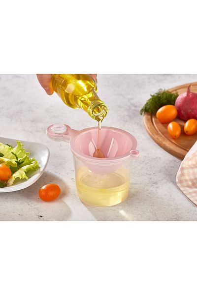 Minty Life 5 Functions Lemon Bowl Grater Egg Separator Oil Pot Funnel Measured Container 300 ml