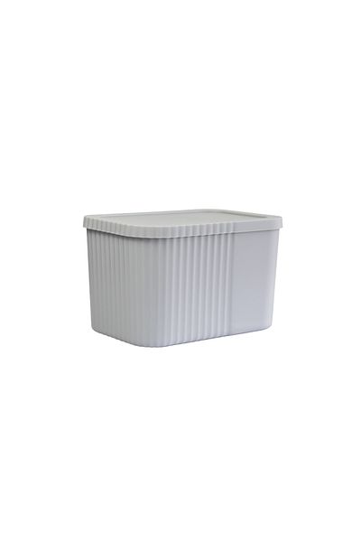 devigo 3 Pieces 6 Liters Midi Multi-Purpose Storage Box with Lid - Towel, Cosmetic Personal Item Organizer
