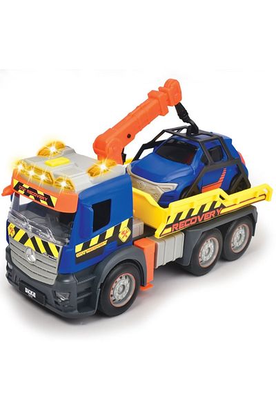 Dickie Toys Camion de tractare Dickie Toys Mercedes Recovery cu masinita