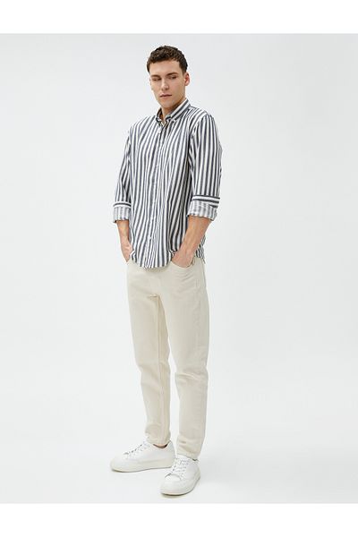 Koton Cămașă sport Slim Fit Guler clasic cu mânecă lungă