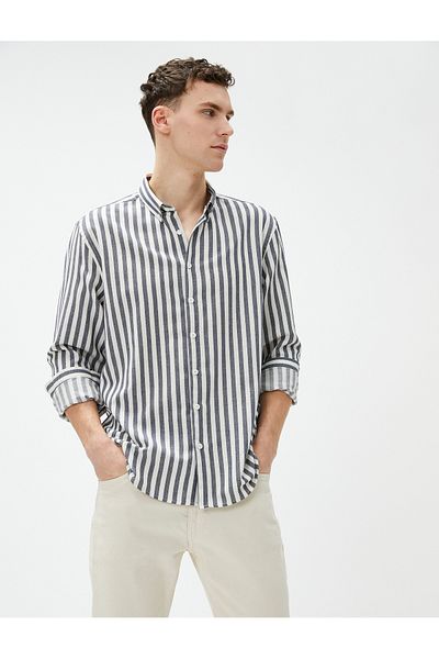 Koton Cămașă sport Slim Fit Guler clasic cu mânecă lungă