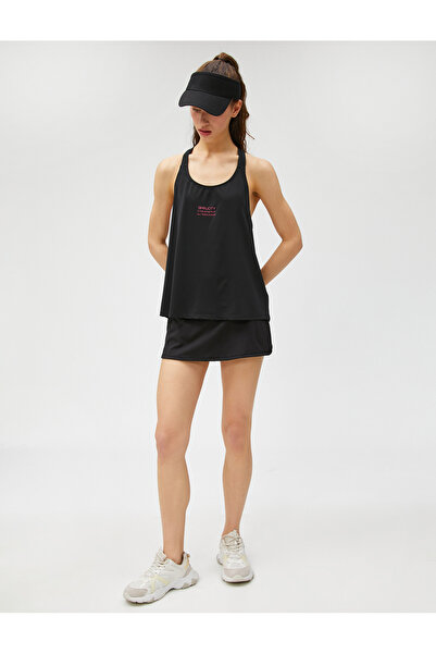 Koton Athlete Tank Top με λεπτομέρεια σωληνώσεων κολάρο με στάμπα