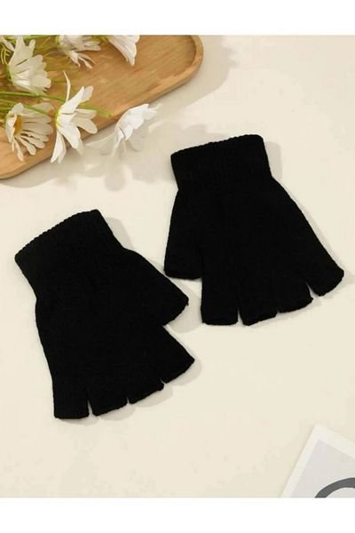 FRESCO SCARFS قفازات تريكو صوفية ناعمة الملمس