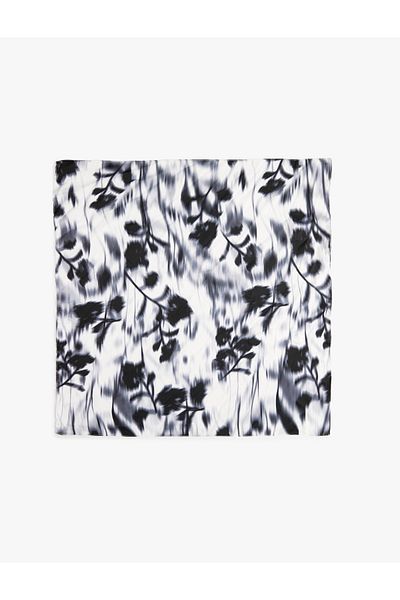 Koton Square Floral Patterned Scarf