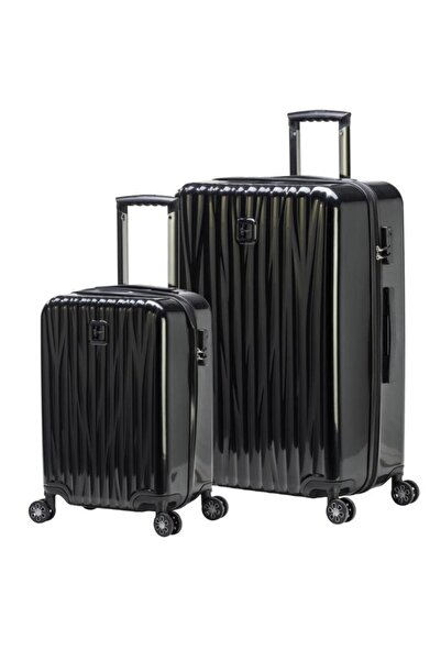 louisiana polo 2'li Valiz Seti Polikarbon Büyük Boy – Kabin Boy Valiz Siyah 1815