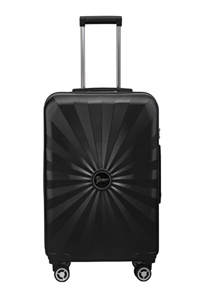 louisiana polo Büyük Boy %100 Polikarbon Valiz 4x2 Teker Siyah 1809