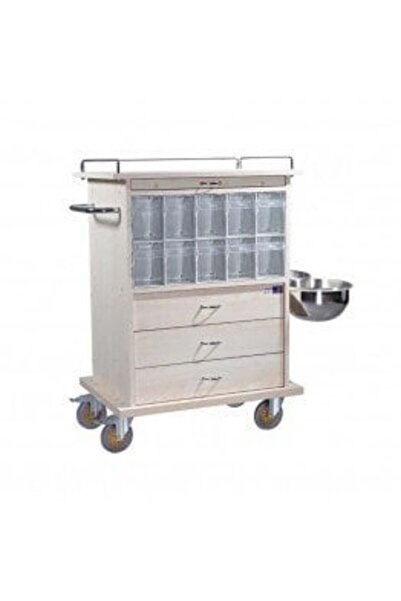 MEDİKALCİM Çok Gözlü Pansuman Ve İlaç Dağıtım Arabası İlaç ve Pansuman Arabası