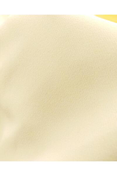 Kumaş Parça Креп кремового кольору з тельом (Ширина 130 см x Довжина 125 см)