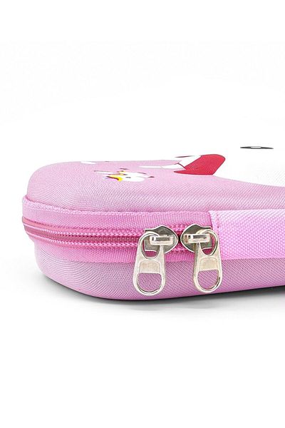 Bonfino Bonfino Unicorn Theme Pencil Case, Sturdy, Zipper Closure, 23 x 11 x 4 cm, 5 Years+ - Pink