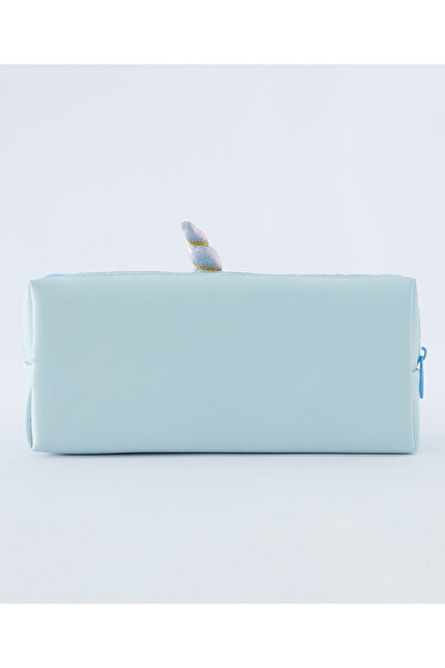 Fab N Funky Unicorn Pencil Case with Zip Closure, Durable, Blue for Kids 3+ Years