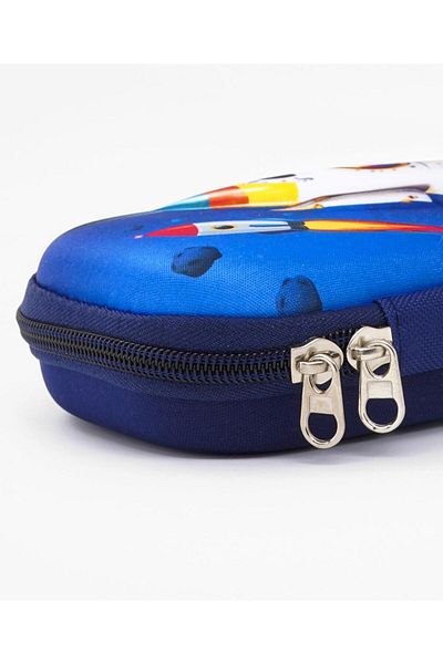 Bonfino Bonfino Space Theme Pencil Case, Sturdy, Zipper Closure, 23 x 11 x 4 cm, 5 Years+ - Blue