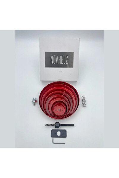 Genel Markalar 810000 Kırmızı metal panç seti toz tutuculu 60-200 mm