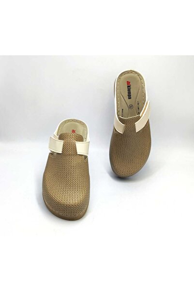 DR KLOMPA Women's Sabo Slippers - Beige - Comfort Supported Structure Stylish Design Soft Sole Suitable for Daily Use