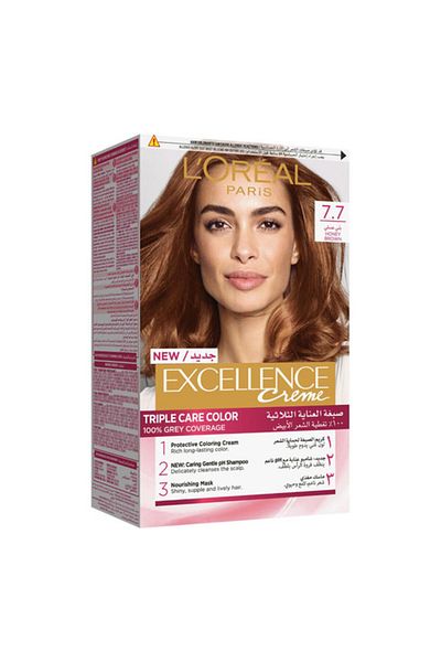 L'Oreal Paris Excellence Creme Hair Colour, 7.7 Honey Brown