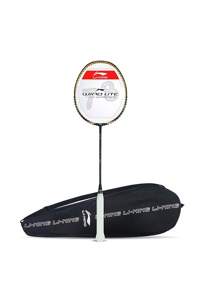 Li-Ning Wind Lite 700 Carbon Fiber Strung Badminton Racket with Free Cover(Purple/Peach,Set of 1)