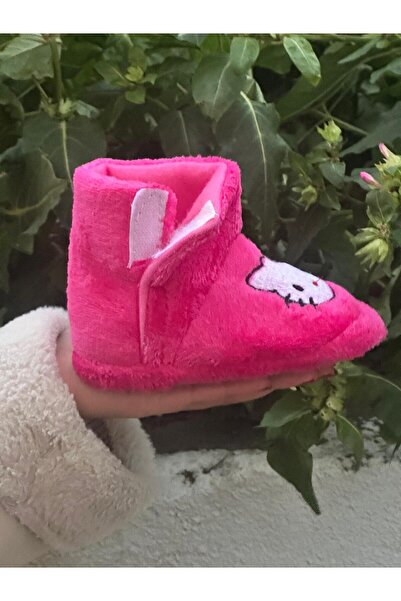 Bold Boutique Sevimli Kedi Figürlü Kışlık Babet Panduf Ev Botu Ev Terliği Ev Ayakkabısı Kreş Ayakkabısı