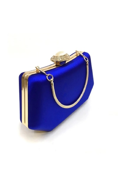 GUİZA Geantă pentru rochie de seară pentru femei din satin - clutch, lanț por...