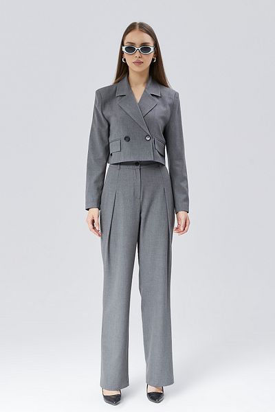 Bolivente Anthracite Regular Pipe Leg Straight Trousers