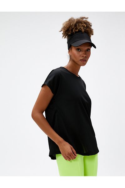 Koton Tricou sport de bază cu gât crepus