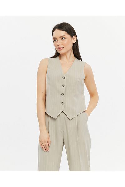 Bolivente Women's Striped Regular Woven Vest