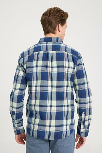 WRANGLER Regular Fit Normal Kesim %100 Pamuk Lacivert Gömlek