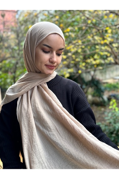 shalby Μοντέρνο βαμβακερό σάλι με βιζόν