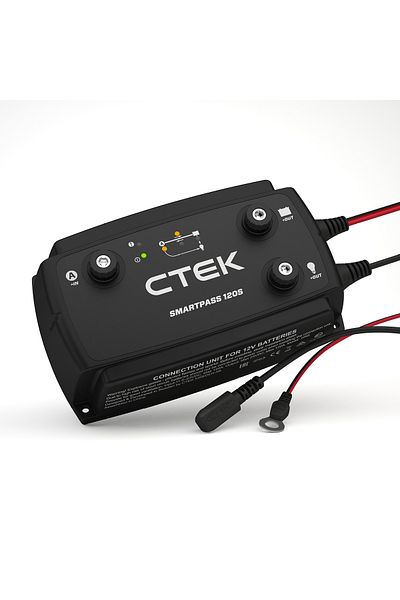 CTEK SMARTPASS 120S، 12 فولت، 120 أمبير، نظام إدارة الشحن السريع للبطارية المزدوجة