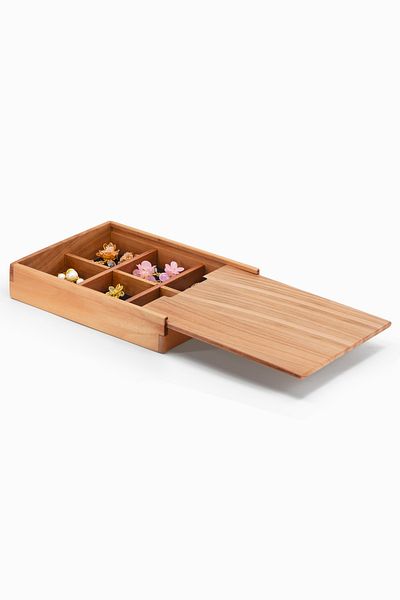 Woodsaka - Compartmented Horizontal Box with Sliding Lid